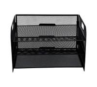 VELATEMOR Paper Organizer with Handle, 3 Tier Design (Black)