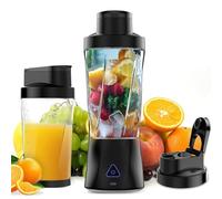 VELATEMOR Portable Blender, Personal Blender for Shakes and Smoothies, 6000mAh USB Rechargeable 6 Blades Self Cleaning Portable Juicer with Lid