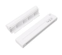 VELATEMOR Portable Printer, A4 Bluetooth Thermal Printer with 2000mAh Battery, 300DPI Inkless Printing for Word/Excel/PDF, Compatible with IOS Android, for Business Travel & Home (White)