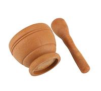VELATEMOR Premium PP Plastic Grinder Set for Garlic Ginger and Manual Use Eco-Friendly Kitchen Tool 302g (Wood Color)