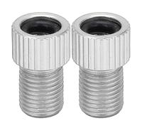 VELATEMOR Presta to Schrader Valve Converter, Durable Aluminum (Silver)