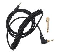 VELATEMOR Replacement Coiled Cable for Pioneer HDJ X5/X7/S7/CUE1BT, 2m Spring Aux Cord with 6.35mm Adapter