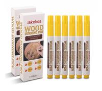 VELATEMOR Scorch Wood Burn Marker Pen, 6PCS Set for Woodworking Crafts, Compact Wood Burning Kit for Various Materials, Handmade