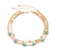 VELATEMOR Set of Durable Ocean Style Beaded Necklaces, Hook Clasp for Easy Wear, Adds Charm and Vibrancy to Your Look, 2 Pieces per Set (One Size)