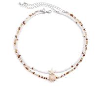VELATEMOR Set of Durable Ocean Style Beaded Necklaces, Hook Clasp for Easy Wear, Adds Charm and Vibrancy to Your Look, 2 Pieces per Set (One Size)
