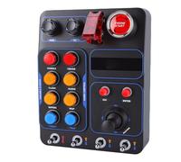 VELATEMOR Sim Drive Control, Simulator Race Central Control Box Simulation Driving with 19 Buttons 9 Types, 30 Programmable Options RGB Backlight USB Port