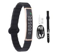 VELATEMOR Smart Bracelet, Fitness Tracker, Water Proofing Activity Tracker, Step Counter Remote Photo Taking Health Wristband for Android Phones (Gold)