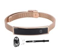 VELATEMOR Smart Bracelet, Steel Wristband, Smart Health Wristband, Multi Motion Modes, Call Reminder, Waterproofing Magnetic Smart Bracelet, Activity Fitness Tracker (Gold)