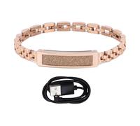 VELATEMOR Smart Bracelet, Steel Wristband, Smart Health Wristband, Multi Motion Modes, Call Reminder, Waterproofing Magnetic Smart Bracelet, Activity Fitness Tracker (Gold)