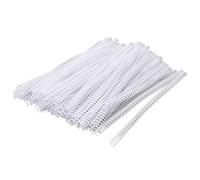 VELATEMOR Spiral Binding Coils Strong 8mm Diameter 48 Loops 4:1 Pitch Plastic Coils for A4 Paper Binding 100PCS (White)