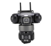 VELATEMOR Triple Lens Security Camera, 4G Solar Power Outdoor Surveillance System, 3-Way 2MP HD View, Motion Detection, 2-Way Talk, 32,000mAh Battery, for Farms, (Asia Pacific Version)