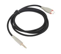 VELATEMOR Type C to 3.5mm OFC Woven Wire Auxiliary Audio Cable Replacement, AUX Cord 1.2m Compatible with MMX150 Headset, Suitable for Phones Tablets Computers and More (Grey)