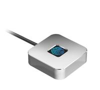 VELATEMOR USB Fingerprint Reader for WINDOWS 10/11, Security Key Biometric Scanner, 10 Fingerprint Capacity, 1.5m Cable, File Encryption & Password Management for Home & Office (Silver)