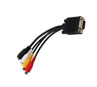 VELATEMOR VGA to S Video and 3 AV TV Converter Cable for PC | 15 Pin Video Adapter, Svideo And Out, Laptop TV Link, Composite Converter, Desktop Display Cable