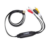 VELATEMOR VHS to Digital Converter CVBS+S-Video to USB Video Capture Card for Tape Player Camcorder PC TV DVD
