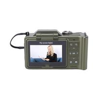 VELATEMOR Vlog Camera for YouTube, 4K with 180° Flip Screen & WiFi, 64MP Portable Travel Selfie Camera with Beauty Filter, 18X Digital Zoom, for Beginners (Green)