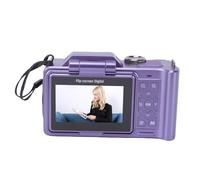 VELATEMOR Vlog Camera for YouTube, 4K with 180° Flip Screen & WiFi, 64MP Portable Travel Selfie Camera with Beauty Filter, 18X Digital Zoom, for Beginners (Purple)