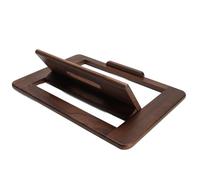 VELATEMOR Walnut Wood Tablet Stand, Adjustable 2 Angle Desktop Holder for Laptop, Foldable Durable Design with Inherent Wood Grain, Office Home Kitchen Essentials