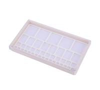 VELATEMOR Watch Parts Storage Box with Removable Compartments for Organized Repair Efficiency, Ideal for Watchmakers and Hobbyists, Made of Durable Plastic (Beige)