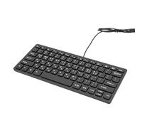 VELATEMOR Wired Korean Keyboard, 78 Keys Ultra Thin Lightweight Spill Proof USB Plug and Play, with Inclined Angle for PC Laptop Typing