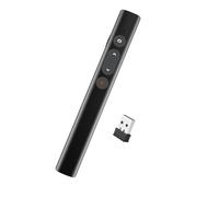VELATEMOR Wireless 2.4GHz Presenter with USB Receiver, Plug-and-Play Clicker, Presentation Remote, Page Turner, Red Pointer, 30M Control Range for Business Teaching Speeches