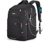 Velaybor 48L Expandable Laptop Backpack, Anti-thief Travel Backpack with USB Charging Port, Airline Approved Business Waterproof Carry on Luggage, Fits 17.3" Laptop for Men Women
