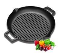 Velaze Cast Iron Griddle Pan Square Pre-Seasoned Skillets for Meat, Fish and Vegetables