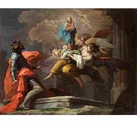 Velazquez gonzalez apparition of the virgin to saint ferdinand Art Poster Print A4