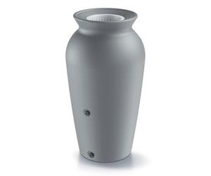Velcan Decorative Rainwater Tank - Garden Water Butt, Frost & UV Resistant, Standalone Rain Collector with Filter (Grey, 230 L)