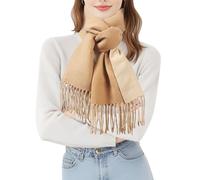 VelChic Ladies Shawl Scarf Winter, Women's Shawls And Wraps For Evening Dress, Wedding, Travel, Office, Autumn Warm Long Large Scarves Blanket. Birthday Gifts Scarfs For Women (Camel)