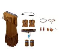 Velcoxplay Women's Indian Costume Wild Squaw Halloween Fancy Dress Costume
