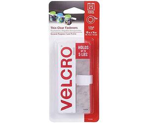 Velcro 91326 3/4" X 18" Clear Thin Fasteners Tape