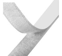 Velcro® Basic White Self Adhesive Tape Hook and Loop Strip, 1 Metre Pair - Sticky Backed Fastening Tape | Multiples Sent as Continuous Length | 16mm Wide (White)