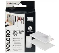 VELCRO Brand 2pk Heavy Duty White Stick On Strips 50mm x 100mm, Hook And Loop Tape Self Adhesive Strips, Industrial Extra Strong Double Sided Sticky Pads Heavy Duty Perfect for Home, Office & Garage