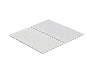 VELCRO Brand 2pk Heavy Duty White Stick On Strips 50mm x 100mm, Hook And Loop Tape Self Adhesive Strips, Industrial Extra Strong Double Sided Sticky Pads Heavy Duty Perfect for Home, Office & Garage