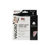 VELCRO® BRAND 50mmx1M WHITE STICK-ON HEAVY DUTY TAPE 50% STRONGER THAN STANDARD