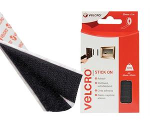 Velcro Brand 60211 Velcro Brand Stick On Tape 20mm X 1M Black Vel60211