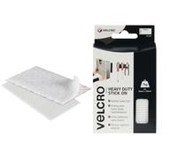 Velcro Brand 60240 Velcro Brand Heavy-Duty Stick On Strips (2) 50 X100mm White Vel60240