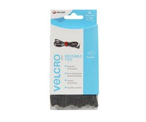 Velcro Brand 60388 Velcro Brand One-Wrap Reusable Ties (6) 12mm X 20Cm Black Vel60388