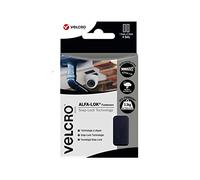 VELCRO® Brand | ALFA-LOK Fasteners Heavy Duty Snap-Lock Technology | Self-Engaging & Multidirectional Super Strong Hold for Indoor and Outdoor Use | Black | 7.5 x 2.5cm | Set of 4