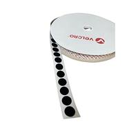 Velcro® Brand Black Stick On Coins Choice of Hook & Loop 13mm, Sticky Dots Double Sided Adhesive Pads, Sticky Coins, Strong Adhesive Dots (Hook Only, 10 Coins)