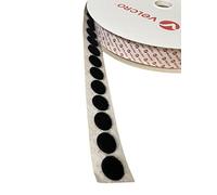 Velcro® Brand Black Stick On Coins Choice of Hook & Loop 13mm, Sticky Dots Double Sided Adhesive Pads, Sticky Coins, Strong Adhesive Dots (Loop Only, 100 Coins)