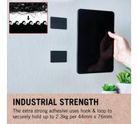 VELCRO Brand | Eco Heavy Duty Strips | Extra Strong Self Adhesive Sticky Strips Perfect for Room Décor & Home, Office, Garage Use | Black