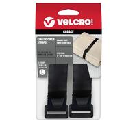 VELCRO Brand Garage Organization and Storage | Elastic Cinch Straps, 30" | Strong & Reusable | Bundle Poles and Stakes, Organize Power Tool Cords | Black, 1 Inch Wide, 2 Count