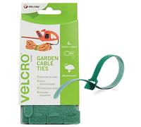 VELCRO® Brand Garden Cable Ties Multi-Purpose Ties the Perfect Garden Accessories, Cable Tidy & Organizer Green 12mm x 38cm Set of 6