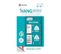 VELCRO Brand - HANGables Picture Hanging Small & Medium Multi-Pack - 4 x Small Strips (Holds 2kg) & 8 x Medium Corner Strips (Holds 6kg) - Damage-Free Picture Hanging
