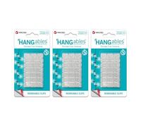 VELCRO Brand - HANGables Removable Decorating Clips - 60 x Transparent Hooks - Fairy Lights Clips, Wire Organiser, Indoor Light Clips