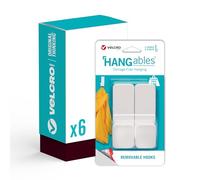 VELCRO Brand - HANGables Removable Medium Hooks - 12 x Hooks - Damage Free Hanging - Holds 1kg per Hook - Perfect for Towels, Jackets, Home Décor & More.