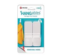 Velcro Brand | HANGables Removable Medium Hooks | Strong Self Adhesive Hooks for Damage Free Hanging | White | Holds up to 1kg | Set of 2