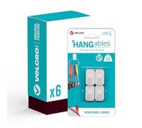 VELCRO Brand - HANGables Removable Micro Hooks - 24 x Hooks - Damage Free Hanging - Holds 225g per Hook - Perfect for Keys, Jewellery & Other Lightweight Items.